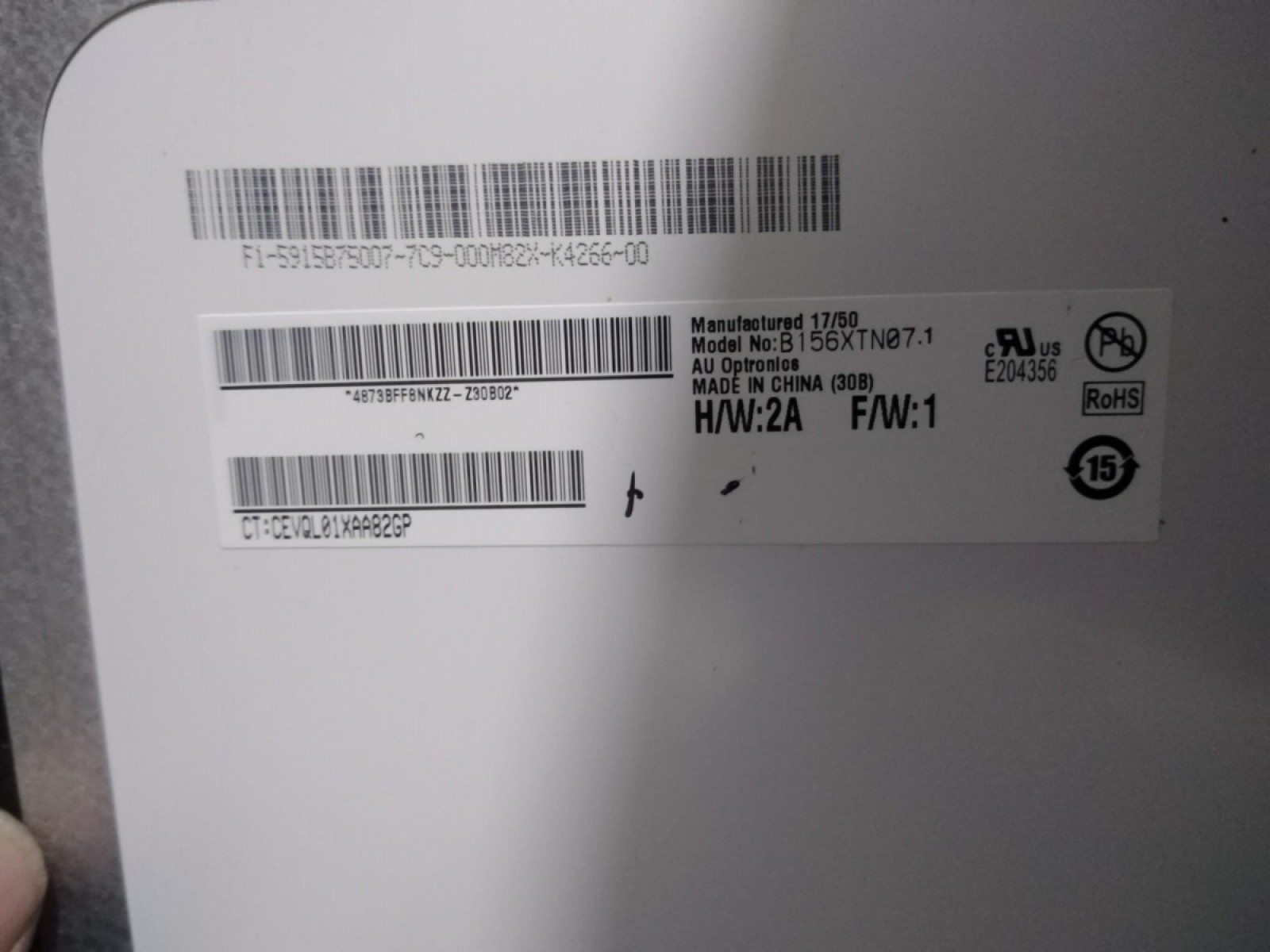 B156XTN07.1 15.6 inç 1366x768 30 Pin Laptop Ekran Paneli B156XTN07.1 15.6 inç 1366x768 30 Pin Laptop Ekran Paneli