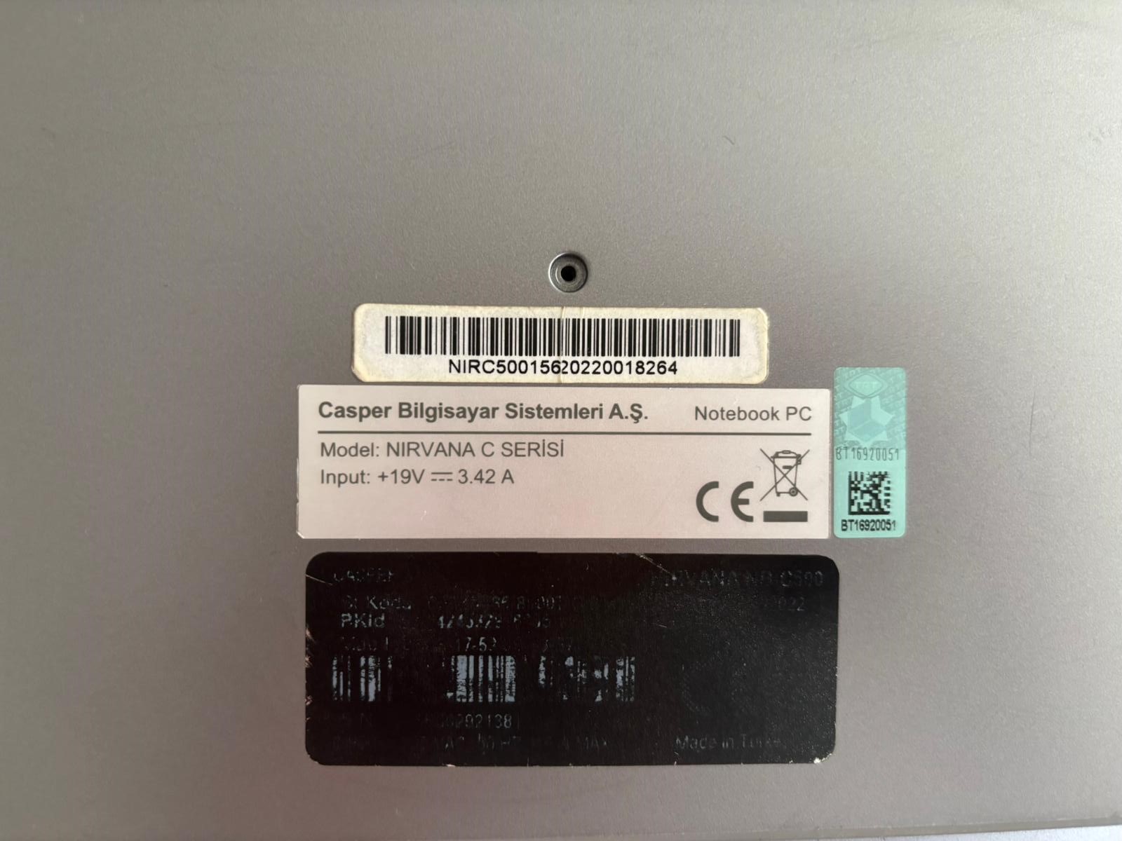 Casper NIRVANA C SERİSİ 15.6 inç 1920x1080 30 Pin IPS Laptop Ekran Paneli