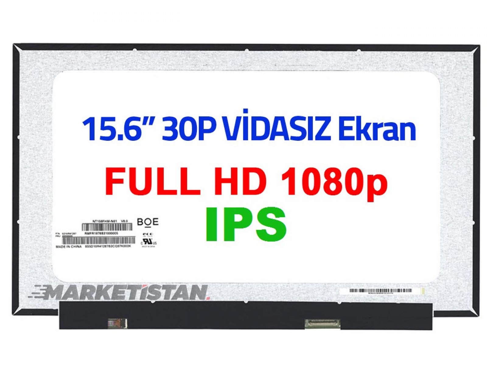 Casper NIRVANA C SERİSİ Uyumlu 15.6" 30 Pin Vidasız Ekran Panel IPS 1080p Casper NIRVANA C SERİSİ Uyumlu 15.6" 30 Pin Vidasız Ekran Panel IPS 1080p