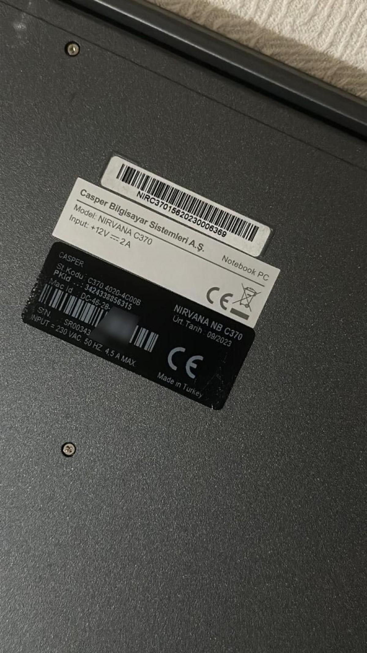 Casper Nirvana C370.4020-4C00B 15.6 inç 1366x768 30 Pin Laptop Ekran Paneli Casper Nirvana C370.4020-4C00B 15.6 inç 1366x768 30 Pin Laptop Ekran Paneli