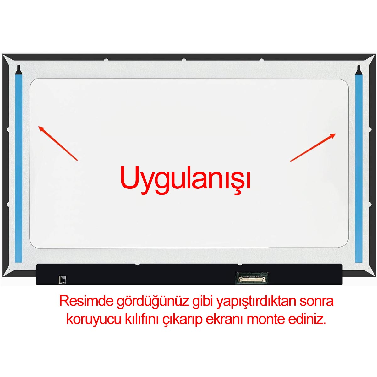Çift taraflı bant tek kullanımlık (1 Çift Şerit) Tek satılmaz sadece ekranla beraber alabilirsiniz.