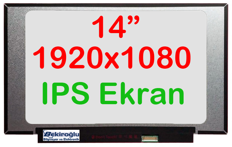 LM140LF2L03 Uyumlu 14" 30 Pin Vidasız Ekran Panel IPS 1080p