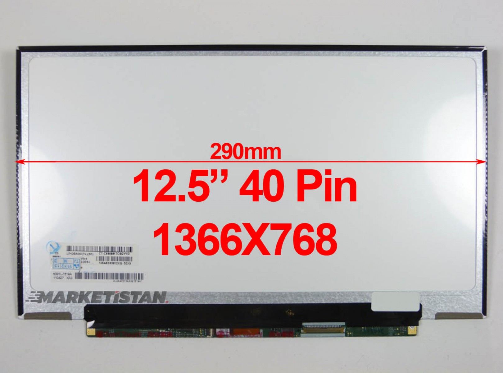 LP125WH2-TLD1 LP125WH2 TL D1 Uyumlu 12.5" 40 Pin Slim Vidasız Ekran Panel HD 1366x768