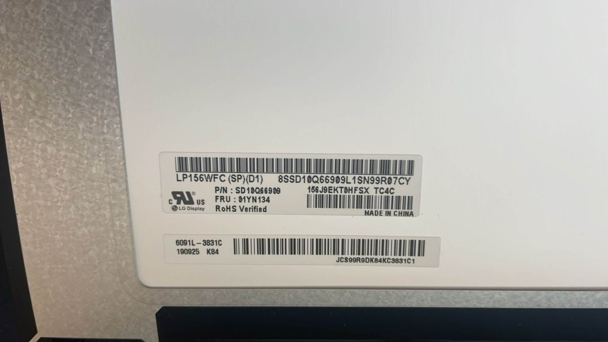 LP156WFC-SPD1 15.6 inç 1920x1080 30 Pin IPS Laptop Ekran Paneli LP156WFC-SPD1 15.6 inç 1920x1080 30 Pin IPS Laptop Ekran Paneli