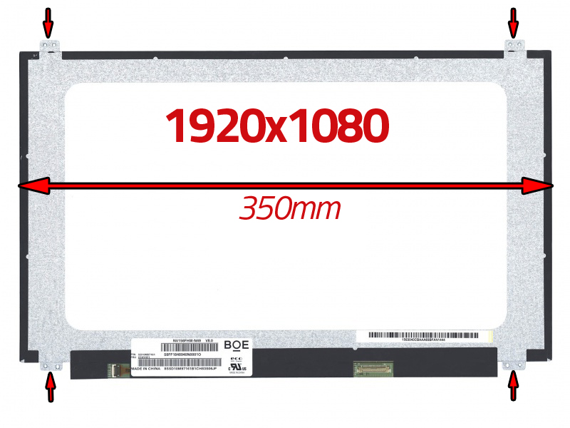 LP156WFC-SPDA LP156WFC SP DA Uyumlu 15.6" 30 Pin Ekran Panel 1920X1080 IPS 350mm