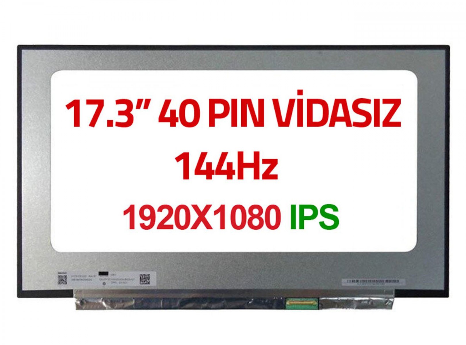 Monster Tulpar T7 V20.5 17.3 inç 1920x1080 40 Pin IPS Laptop Ekran Paneli