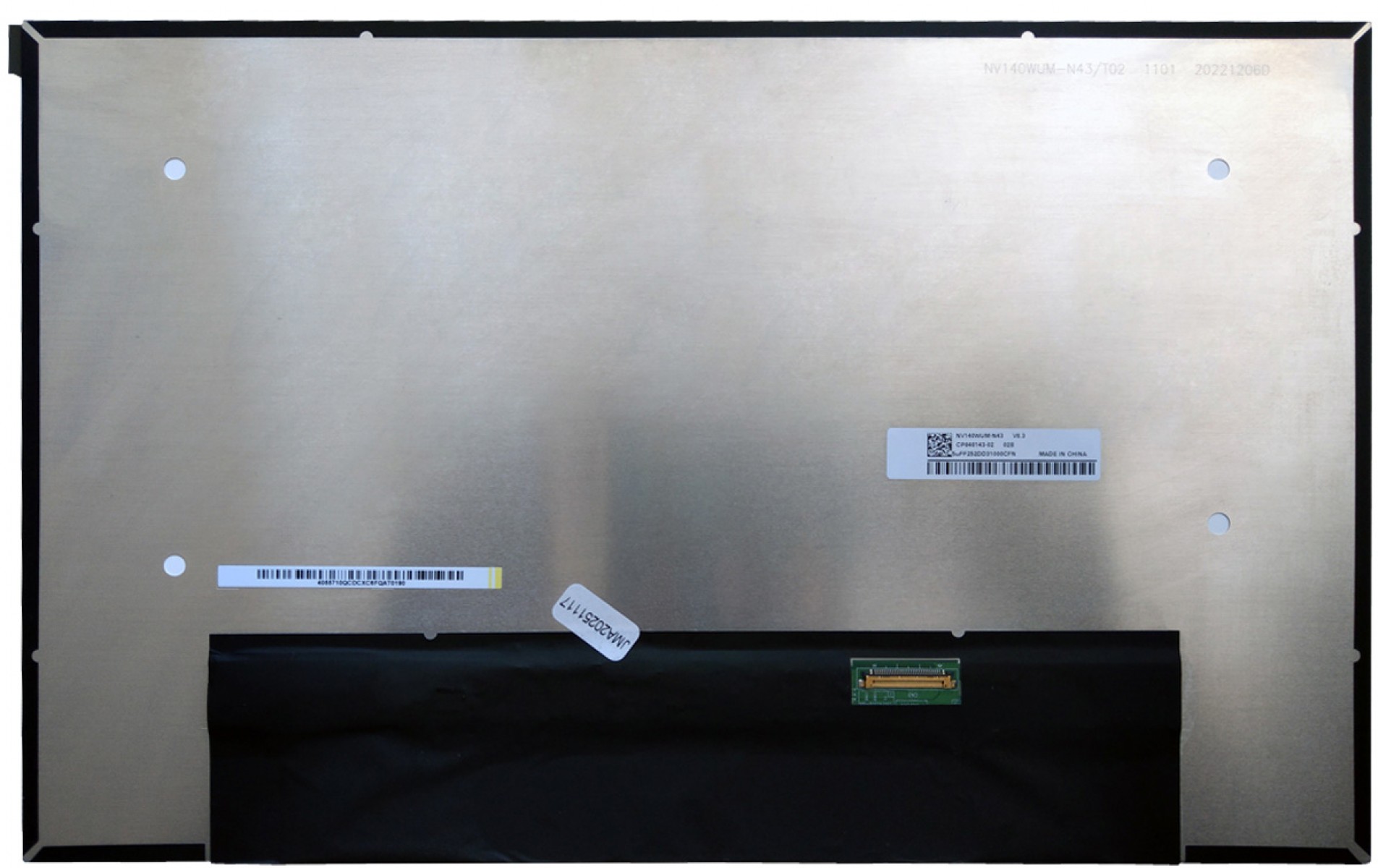 N140JCA-EEK 14 inç 1920x1200 30 Pin Laptop Ekran Paneli