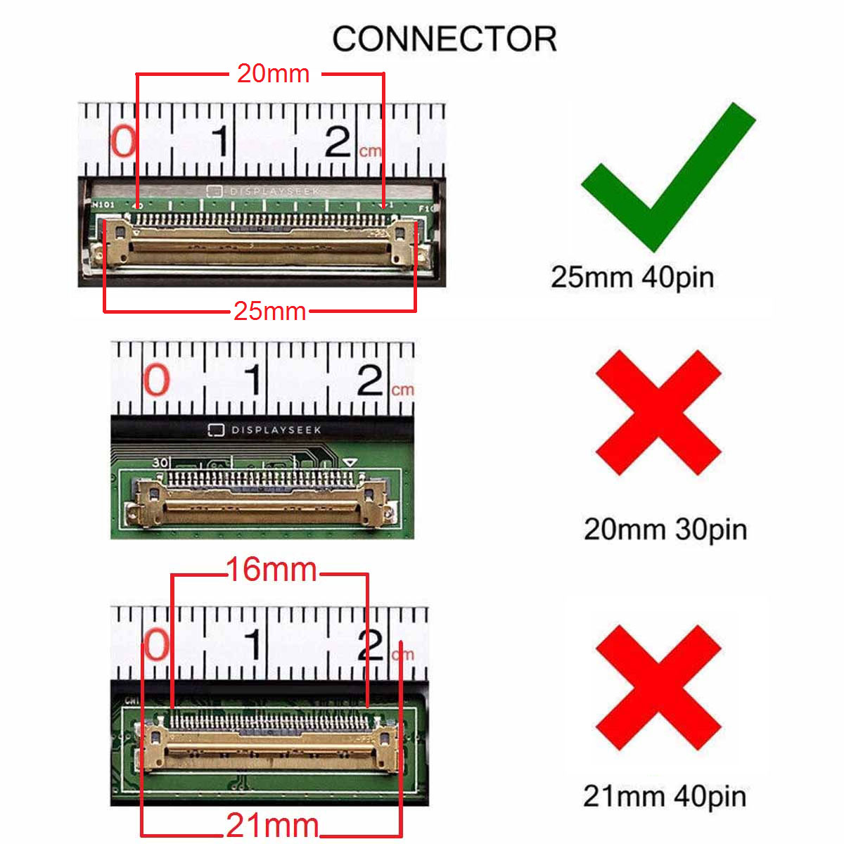 N156HCN-EBA REV.C6 Uyumlu 15.6" 40 Pin Vidasız Dokunmatik Ekran Panel 1920x1080 350mm