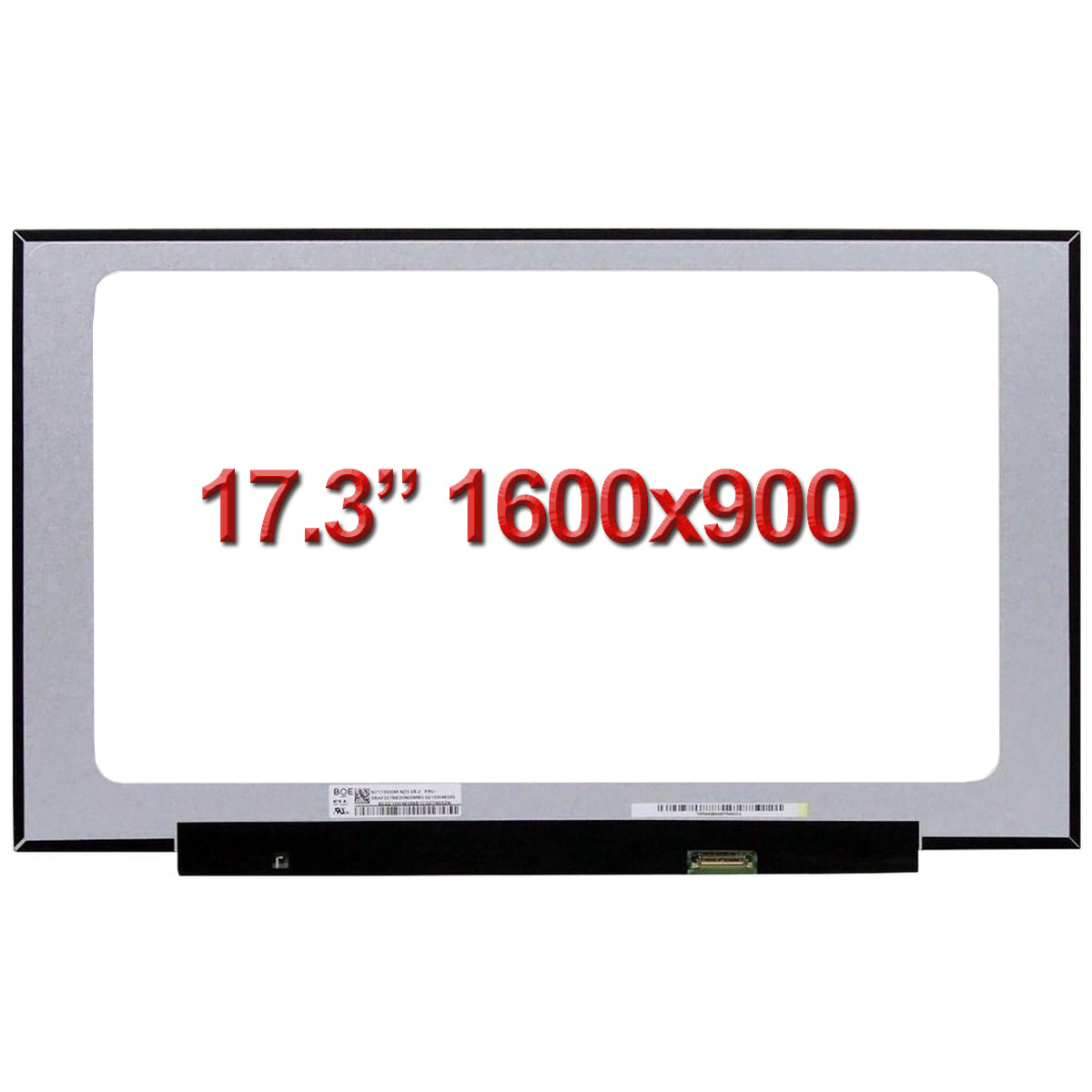 NT173WDM-N25 Uyumlu 17.3" 30 Pin Ekran Panel 1600x900