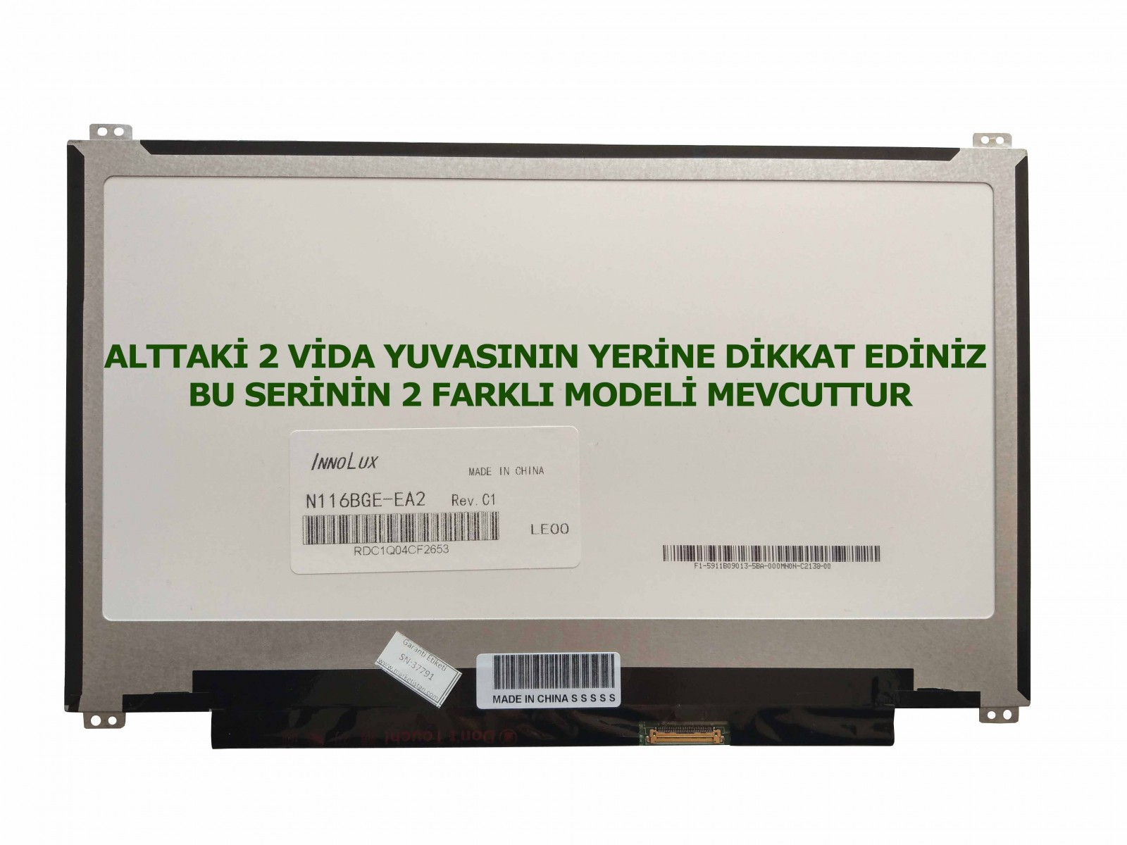 Toshiba Satellite CL10-C-103 Uyumlu 11.6" Ekran Panel 30 Pin Alt Üst Kulaklı