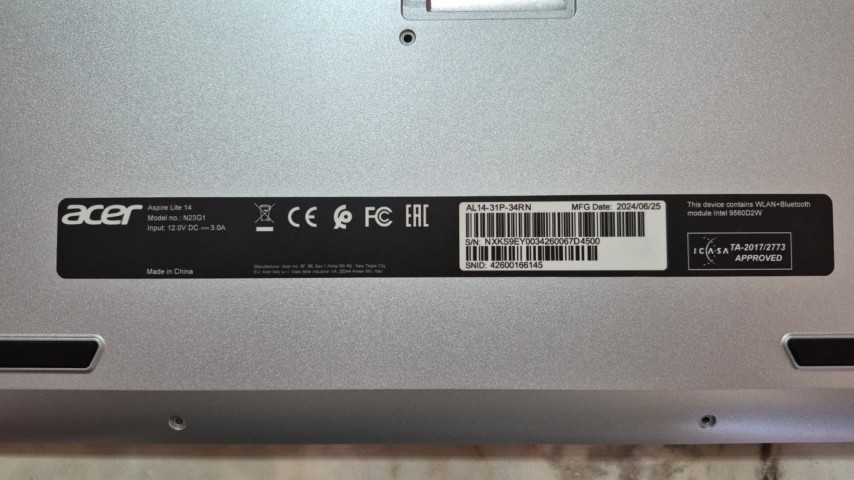 Acer Aspire Lite 14 N23G1 AL14-31P-34RN 14 inç 30 Pin Laptop Ekran Paneli