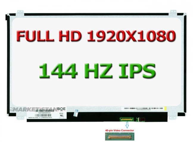 Acer Nitro 5 AN515-52-53QZ Uyumlu 15.6" 40 Pin Slim Ekran Panel FHD 1080p 144HZ