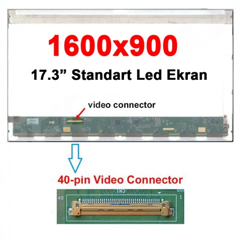Asus F751MA-TY236H Uyumlu 17.3" 40 Pin Standart Ekran Panel 1600x900