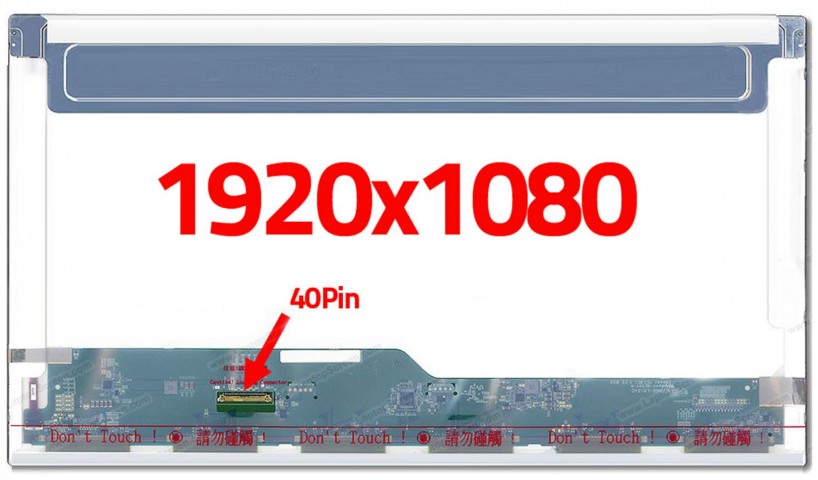 B156HW01 V.0 Uyumlu 15.6" 40 Pin Standart Ekran Panel 1080p
