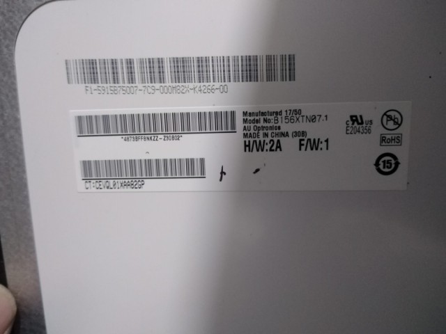 B156XTN07.1 15.6 inç 1366x768 30 Pin Laptop Ekran Paneli