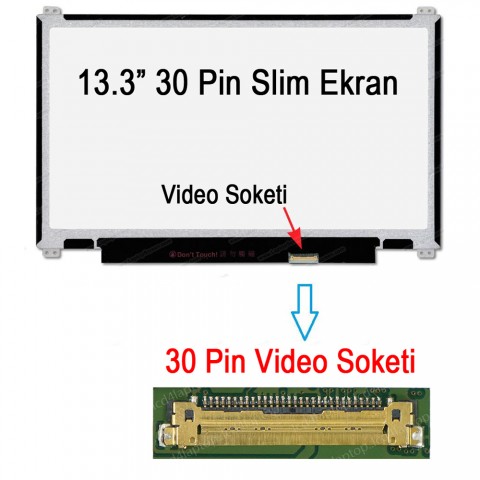 CLAA133WB03 Uyumlu 13.3" 30 Pin Slim Led Ekran Panel HD