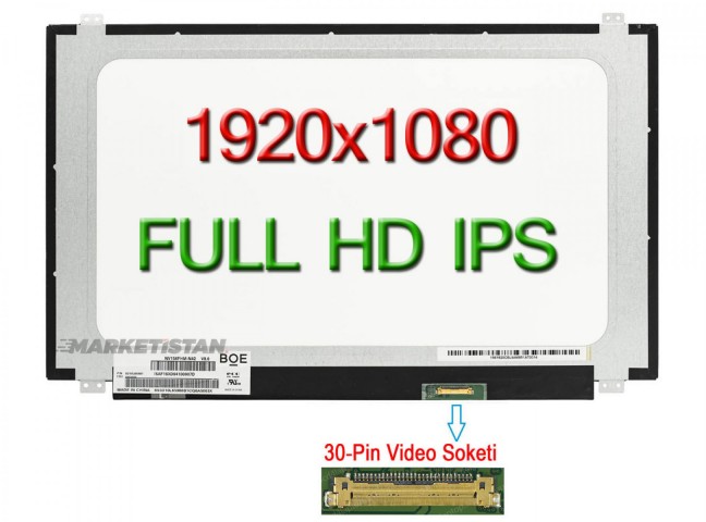 HP 15-ac108nt (N9T17EA) Uyumlu 15.6" 30 Pin Ekran Panel 1080p IPS
