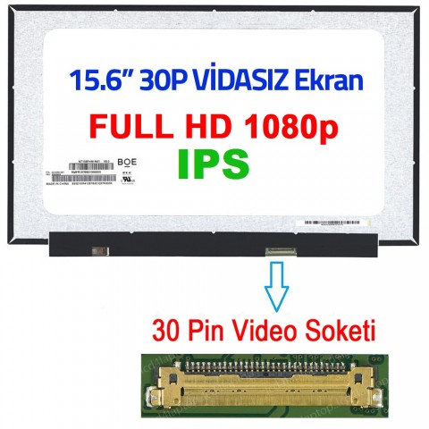 HP 15S-FQ5009NT Uyumlu 15.6" 30 Pin Vidasız Ekran Panel IPS 1080p