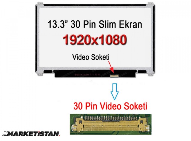 JBYM133X56-105-0101 13.3 inç 1920x1080 30 Pin Laptop Ekran Paneli