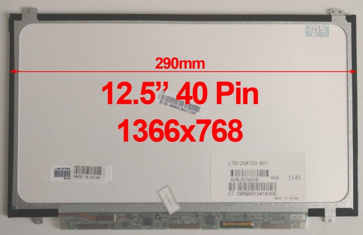 LTN125AT03-803 12.5 inç 1366x768 40 Pin Laptop Ekran Paneli
