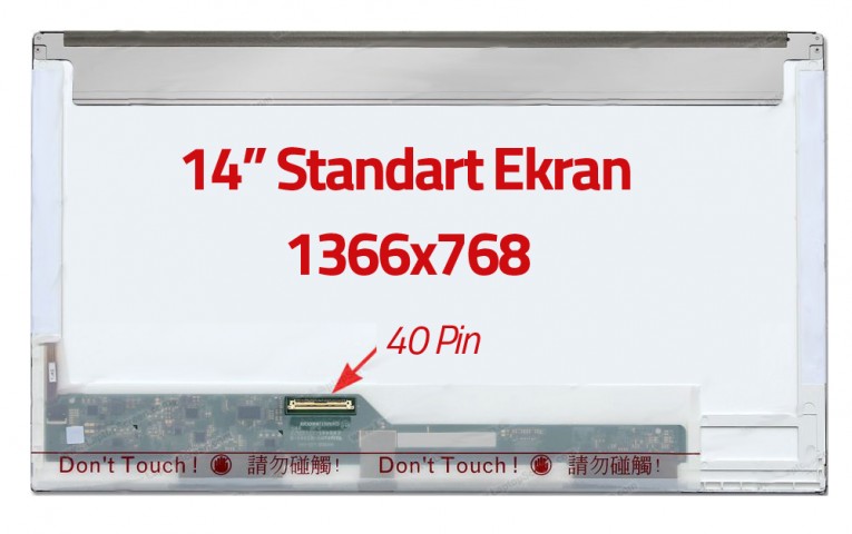 LTN140AT22-P02 14 inç 1366x768 40 Pin Laptop Ekran Paneli