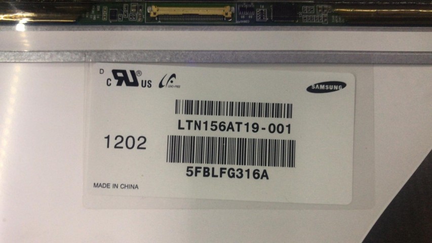 LTN156AT19-801 Uyumlu 15.6" 40 Pin Ekran Panel HD Sol 1366x768