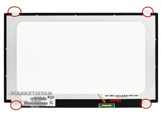 Lenovo ideapad 520-15IKB Uyumlu 15.6" 30 Pin Ekran Panel 1080p IPS