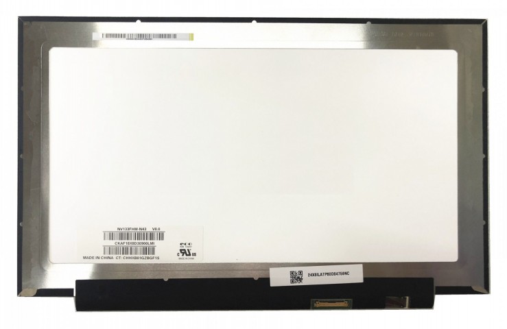 N133HCE-EAA REV.C1 Uyumlu 13.3" 30 Pin Slim Vidasız Ekran Panel 1080p IPS 300mm
