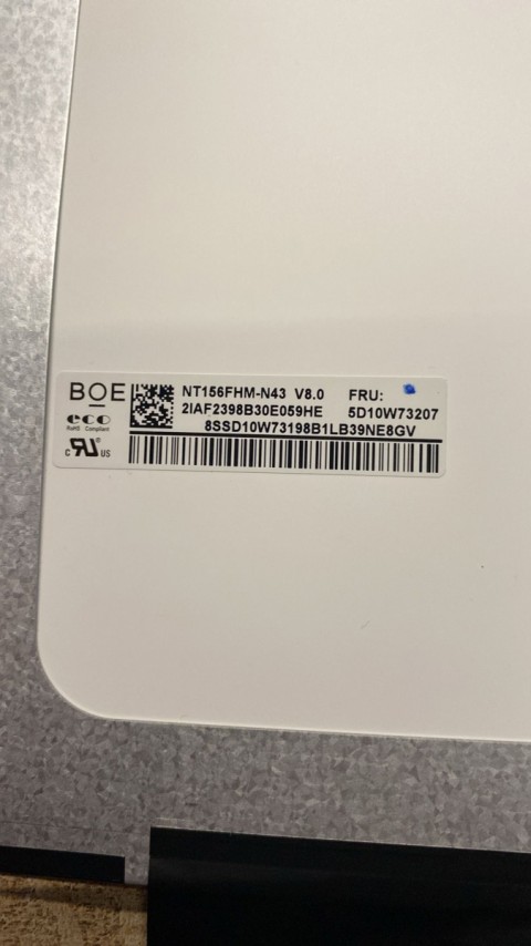 NT156FHM-N43 V8.0 15.6 inç 1920x1080 30 Pin PCB 260mm Laptop Ekran Paneli