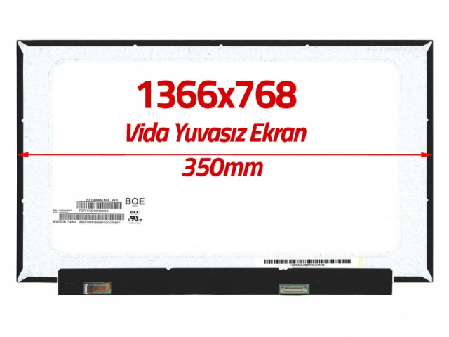 NT156WHM-N40 HW:V8.0 Uyumlu 15.6" 30 Pin Vidasız Ekran Panel (1366x768)