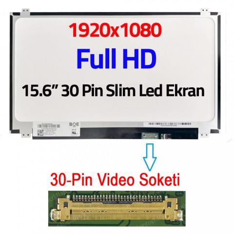 QSJ156PANDA-A Uyumlu 15.6" 30 Pin Ekran Panel 1080p TN